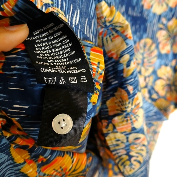 NWT MICROS Short Sleeve Mens Button Front Shirt XL Tropical Cruise Resort Beach - Picture 7 of 7